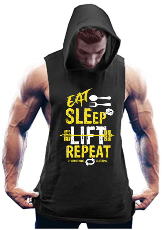 EAT SLEEP LIFT REPEAT Gym Hoodie for Men