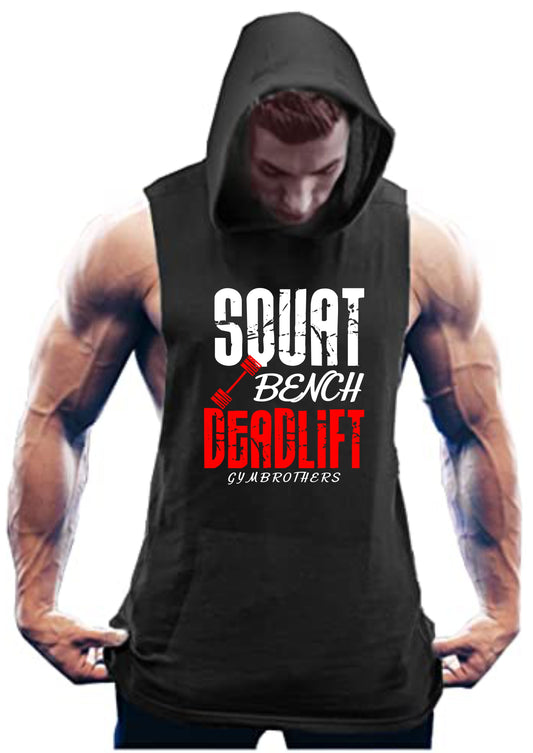 Gymbrothers Squat Bench Deadlift Gym Hoodie Black