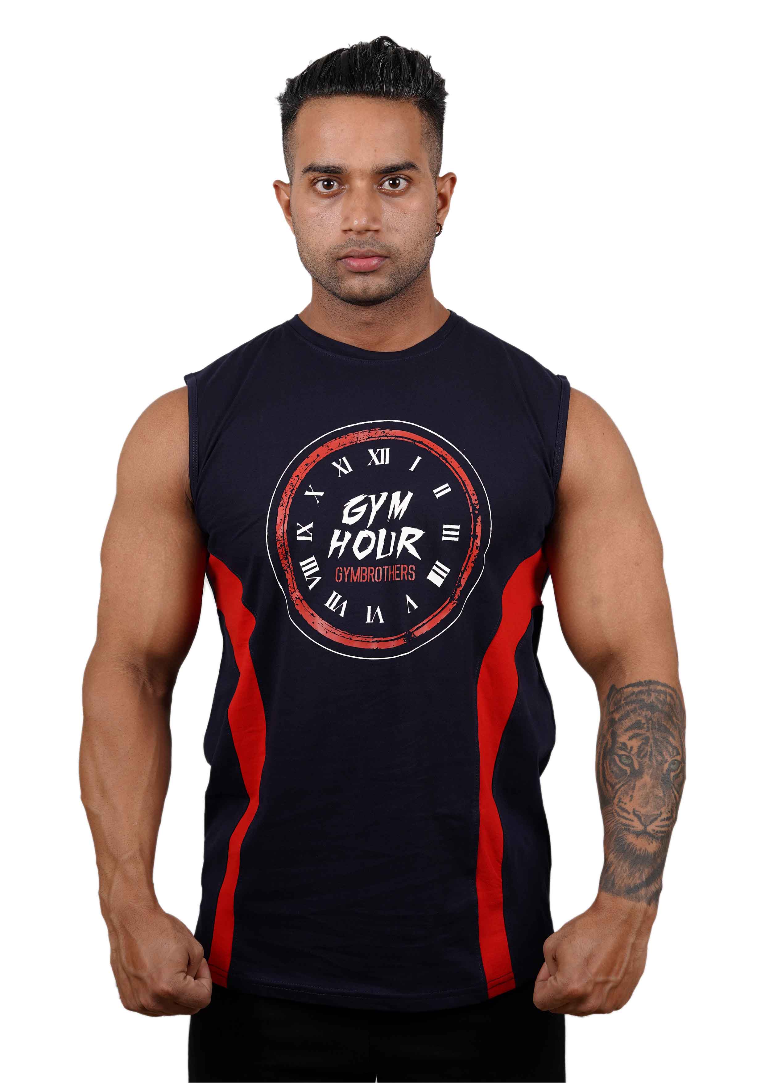 GYM HOUR Striped Tank Top Vest