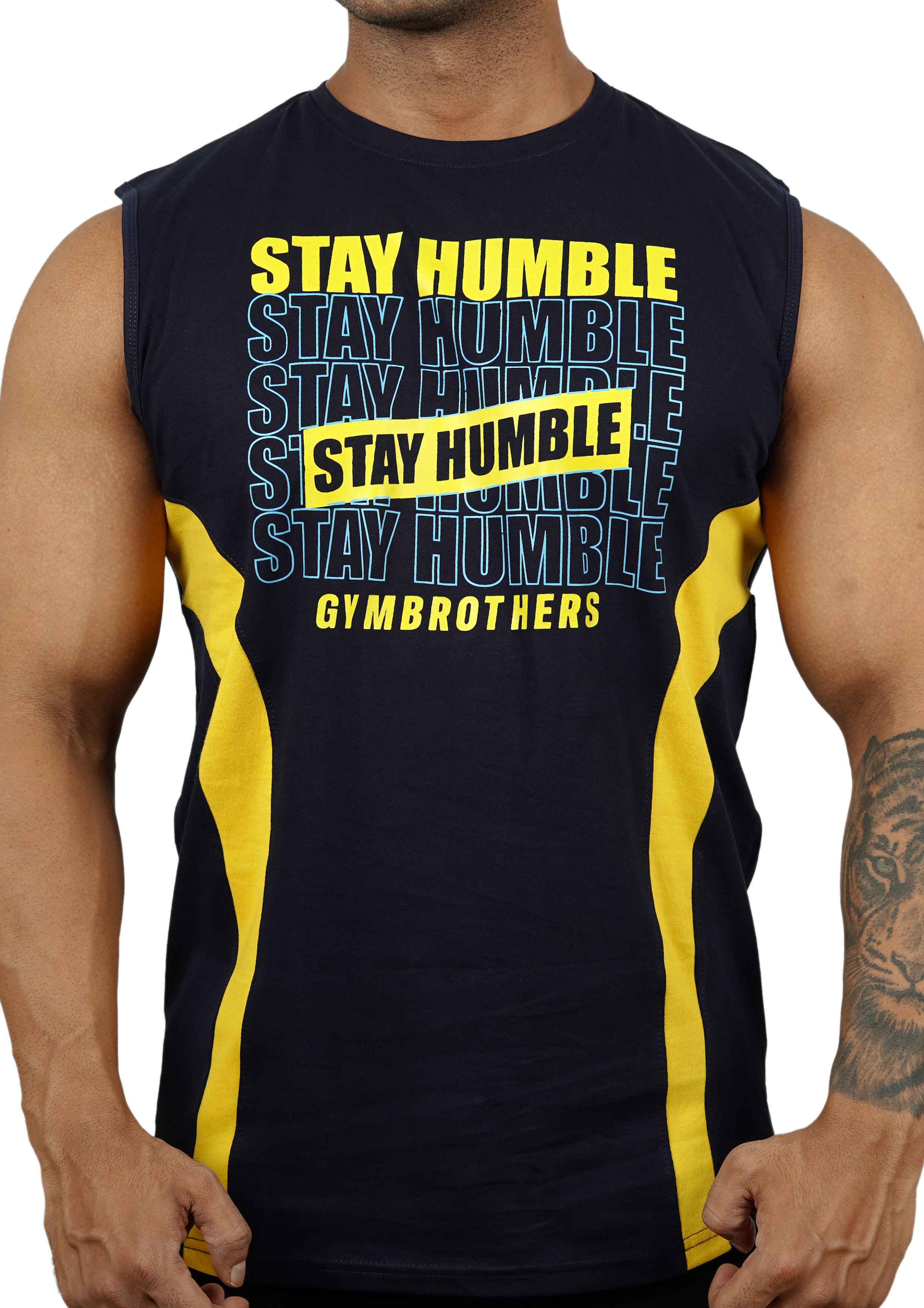 STAY HUMBLE Striped Tank Top Vest