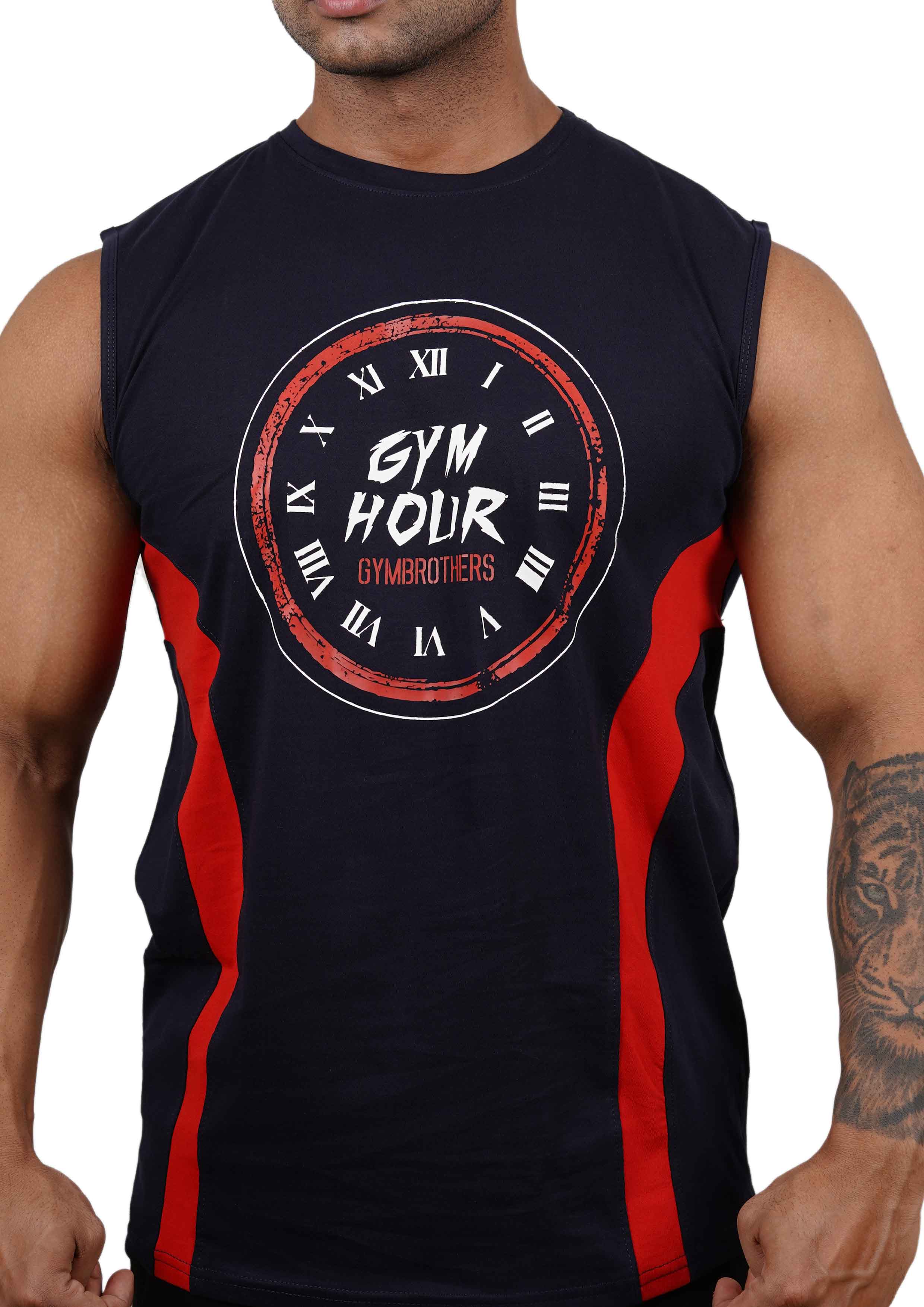 GYM HOUR Striped Tank Top Vest