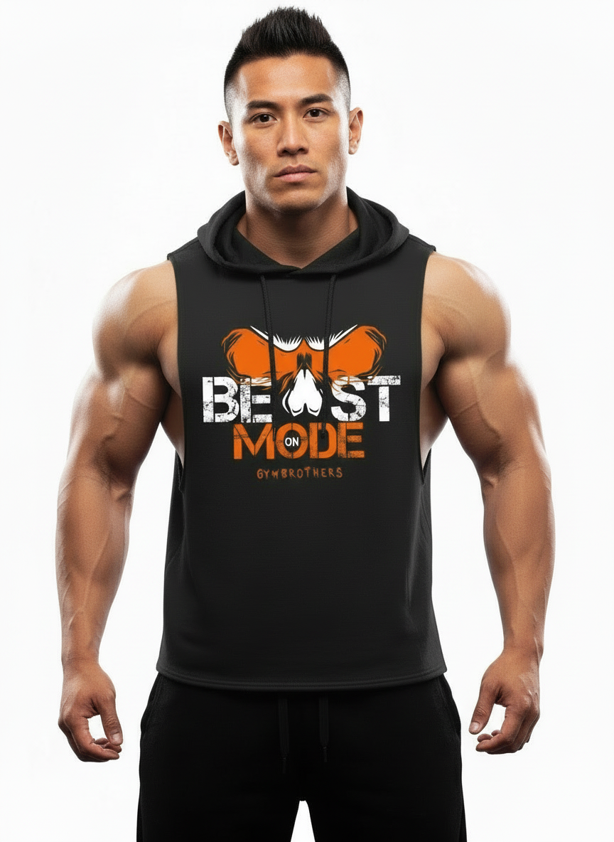 BEAST MODE ON Gym Hoodie (Eyes) Black