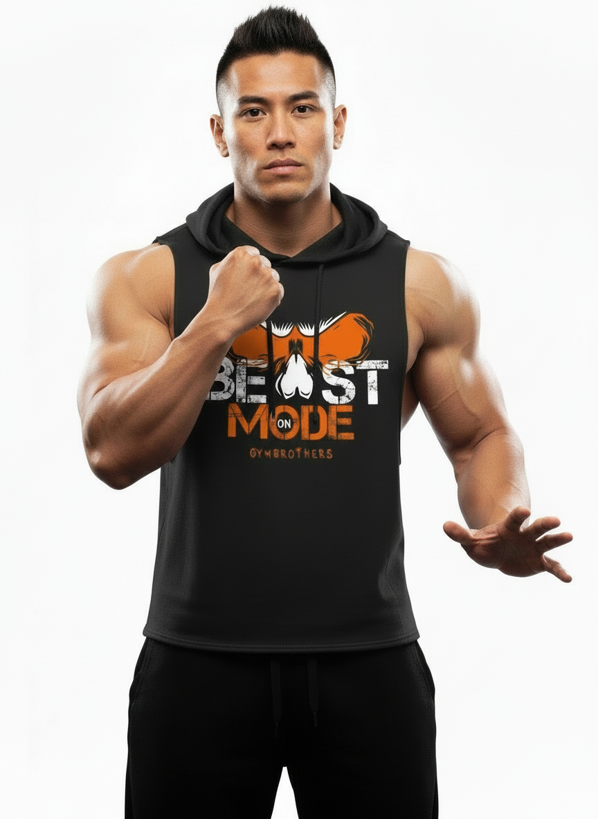 BEAST MODE ON Gym Hoodie (Eyes) Black