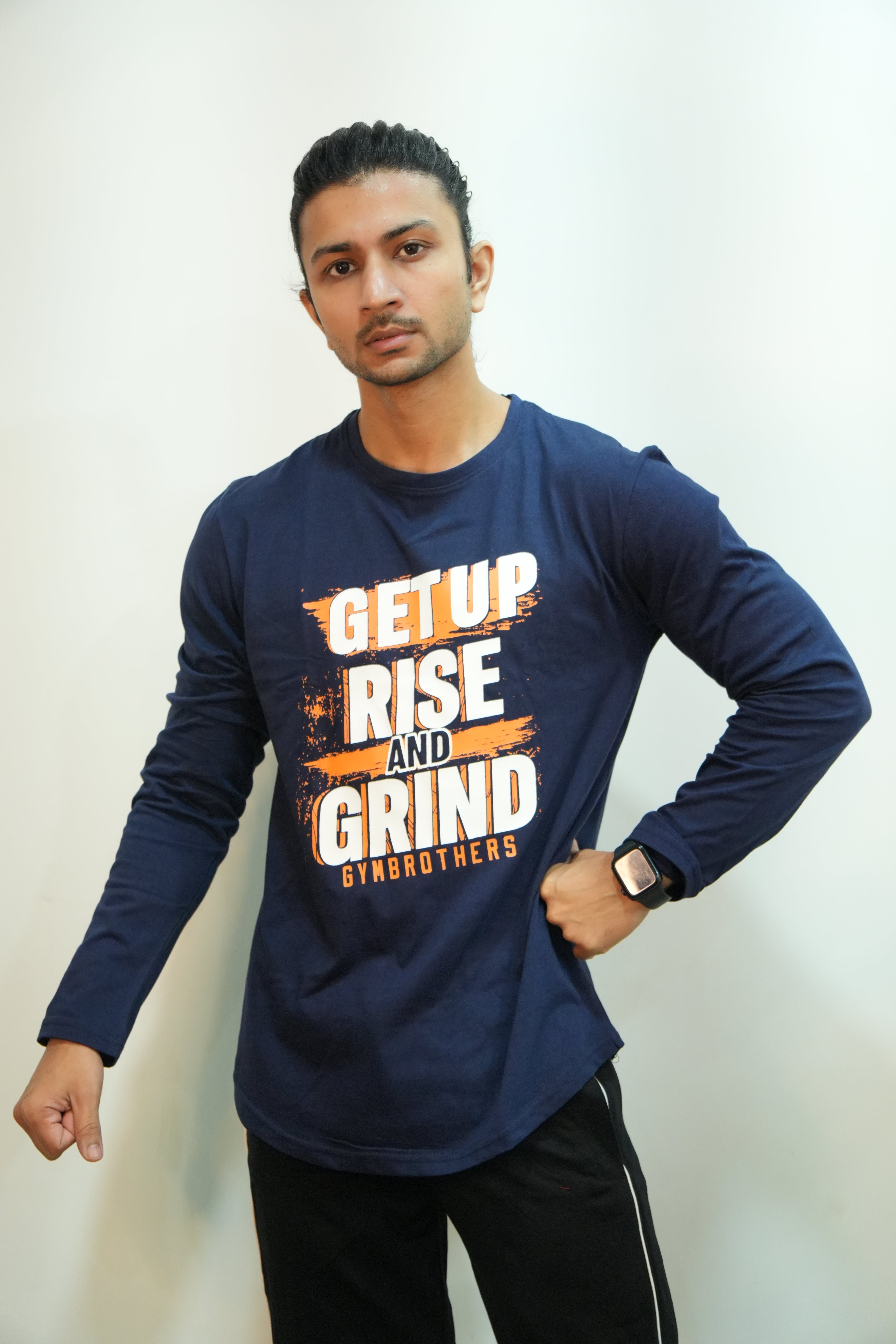GET UP RISE AND GRIND Full Sleeve T-Shirt