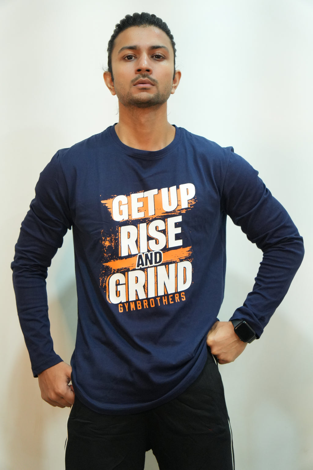 GET UP RISE AND GRIND Full Sleeve T-Shirt