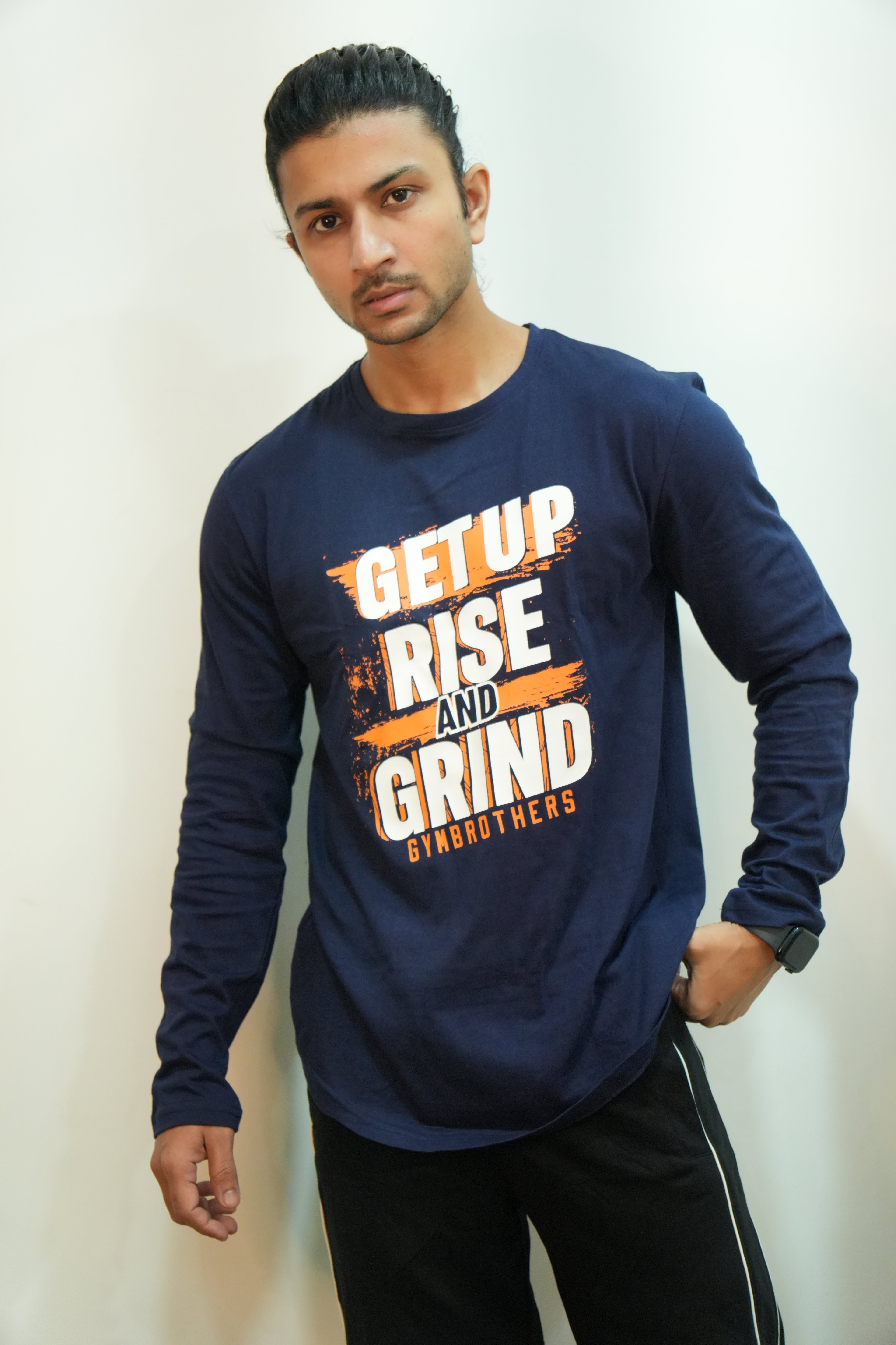 GET UP RISE AND GRIND Full Sleeve T-Shirt