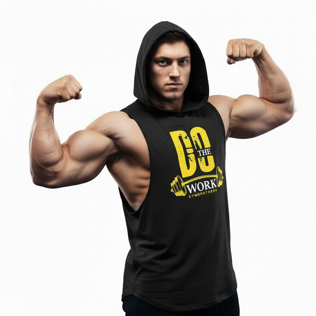 DO THE WORK Gym Hoodie for Men Black