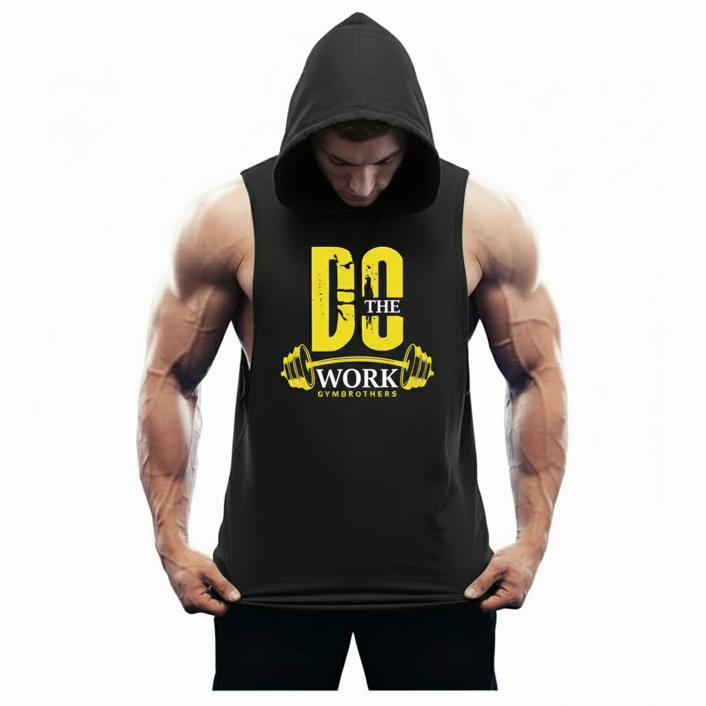 DO THE WORK Gym Hoodie for Men Black