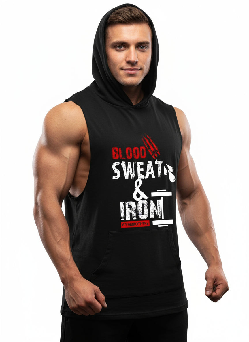 Gymbrothers Sweat, Blood and Iron Gym Hoodie Black