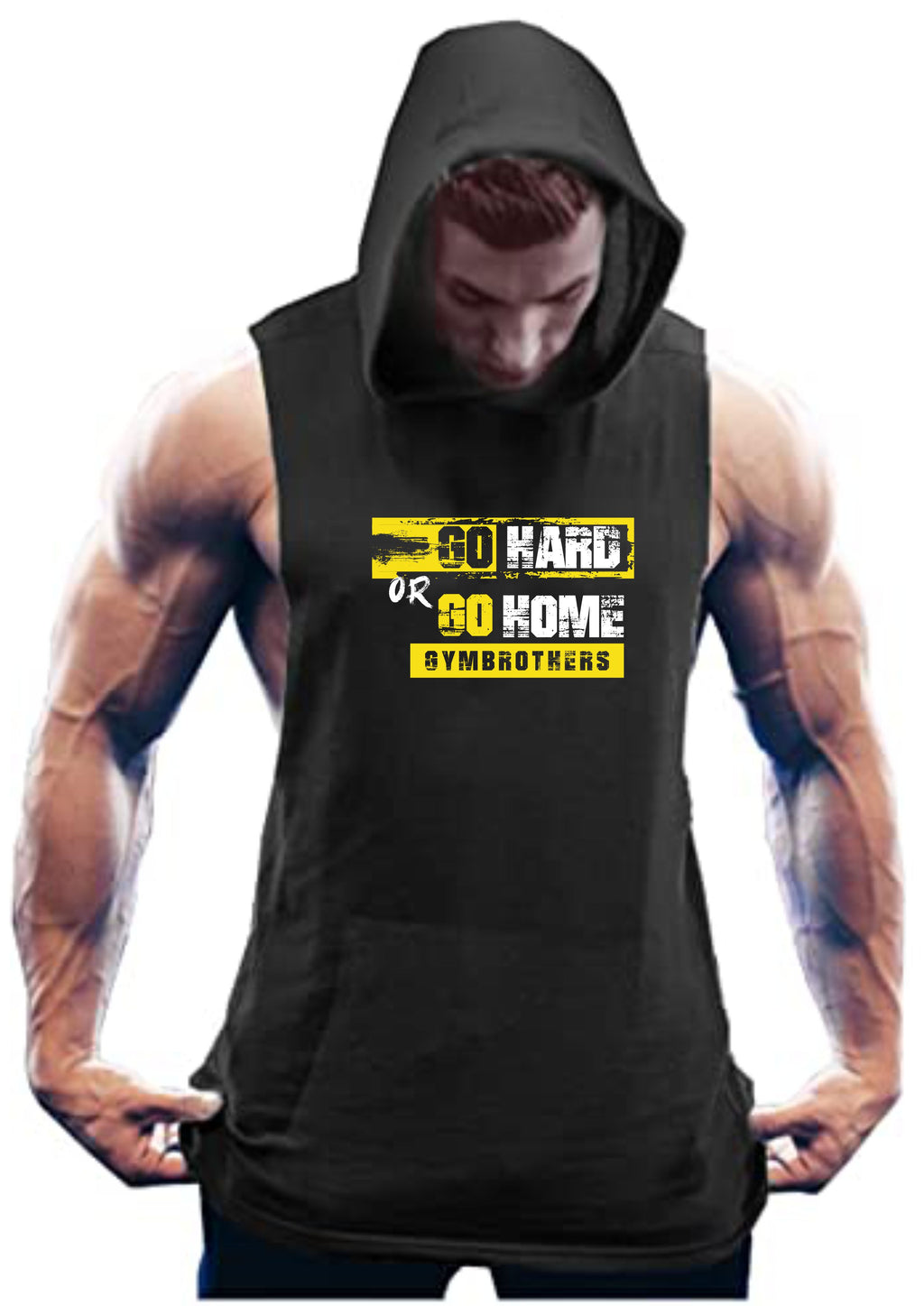 Gymbrothers Go Hard Or Go Home Gym Hoodie (Black)