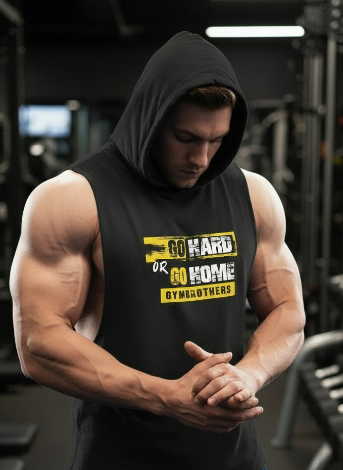 Gymbrothers Go Hard Or Go Home Gym Hoodie (Black)