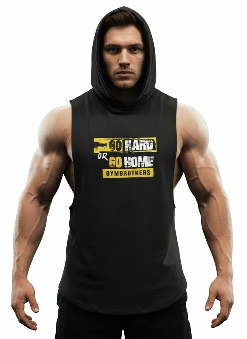 Gymbrothers Go Hard Or Go Home Gym Hoodie (Black)