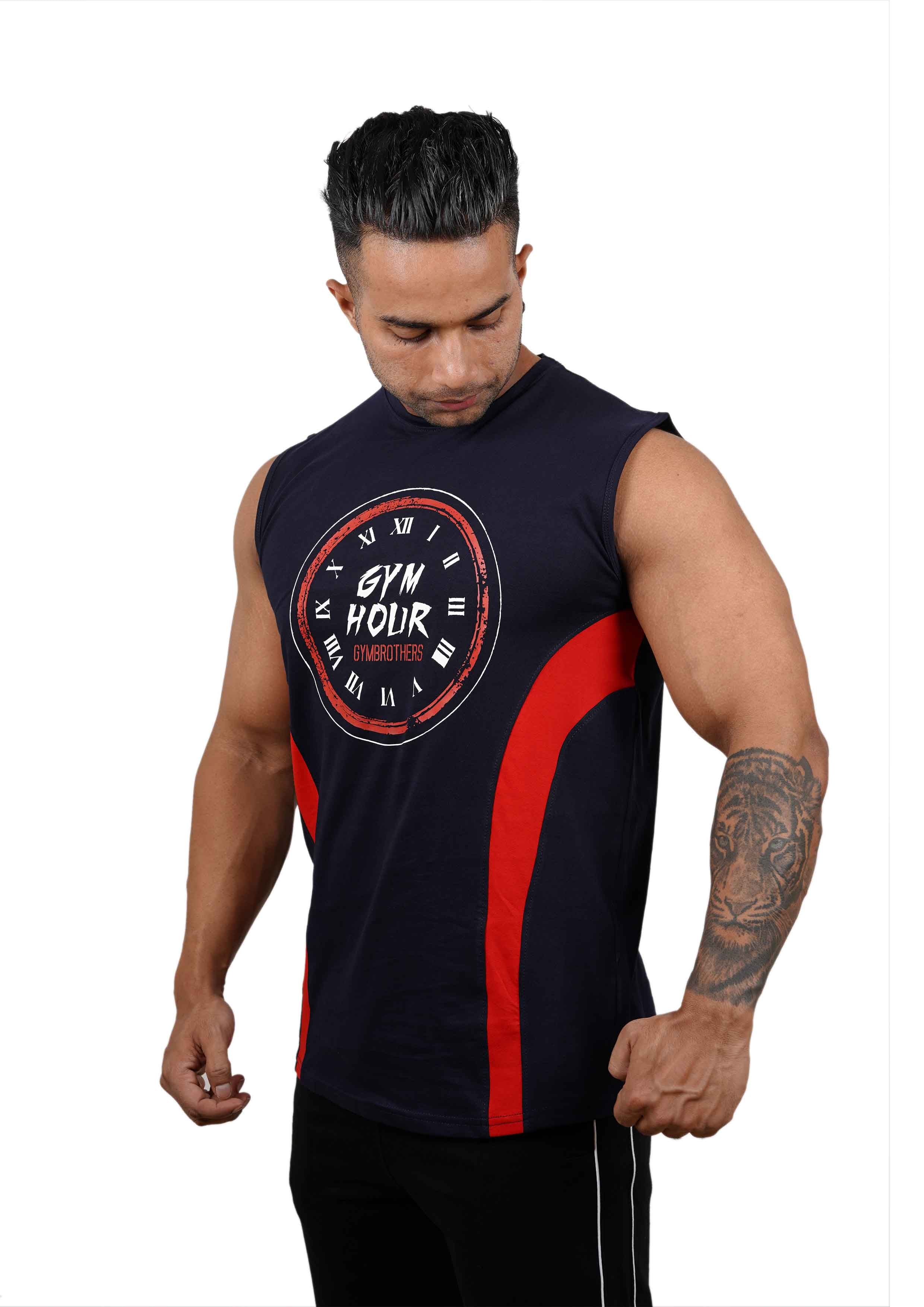 GYM HOUR Striped Tank Top Vest