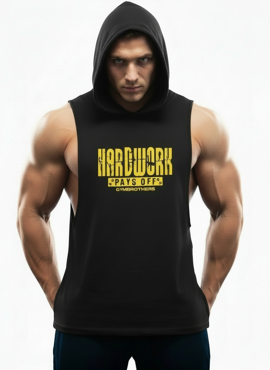 Gymbrothers Hardwork Pays Off Gym Hoodie (Black)