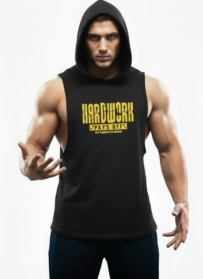 Gymbrothers Hardwork Pays Off Gym Hoodie (Black)