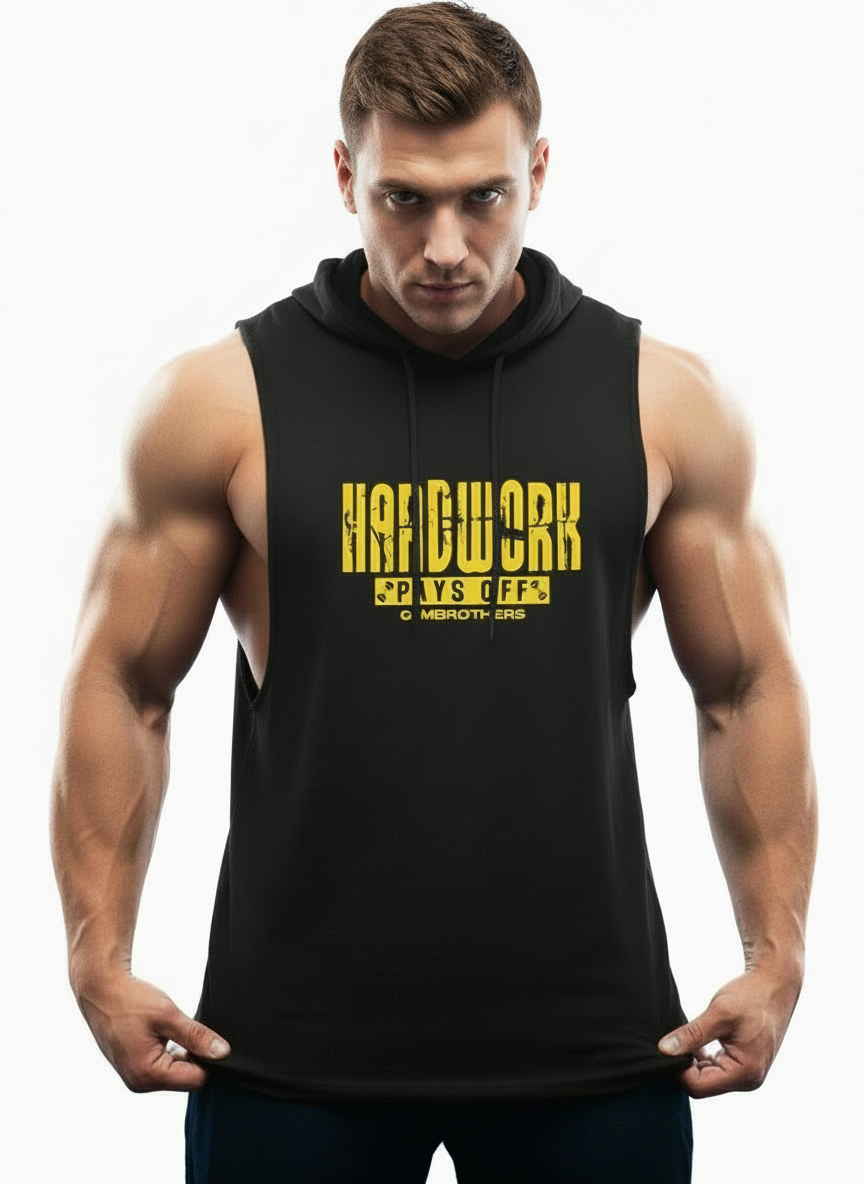 Gymbrothers Hardwork Pays Off Gym Hoodie (Black)