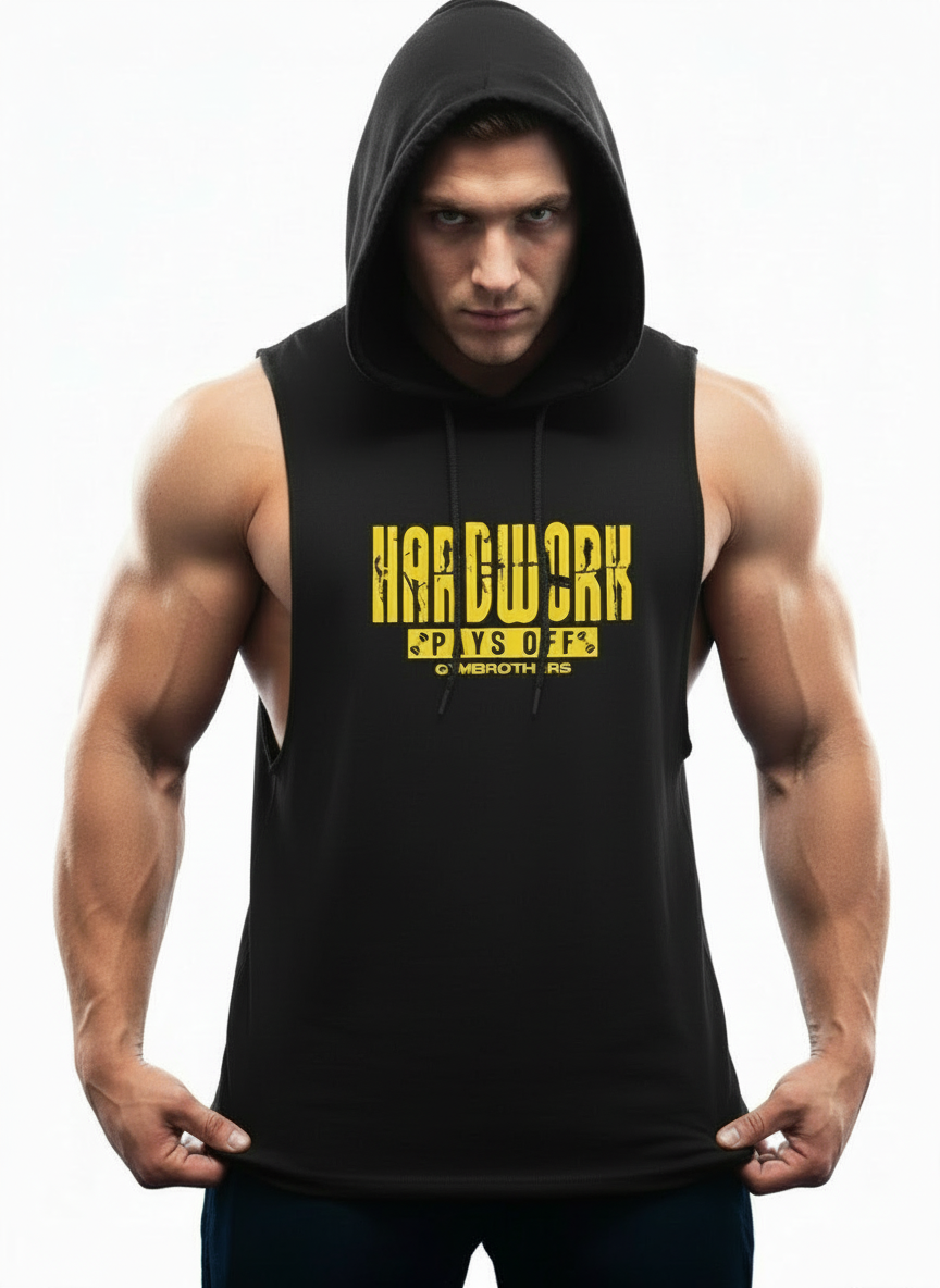 Gymbrothers Hardwork Pays Off Gym Hoodie (Black)
