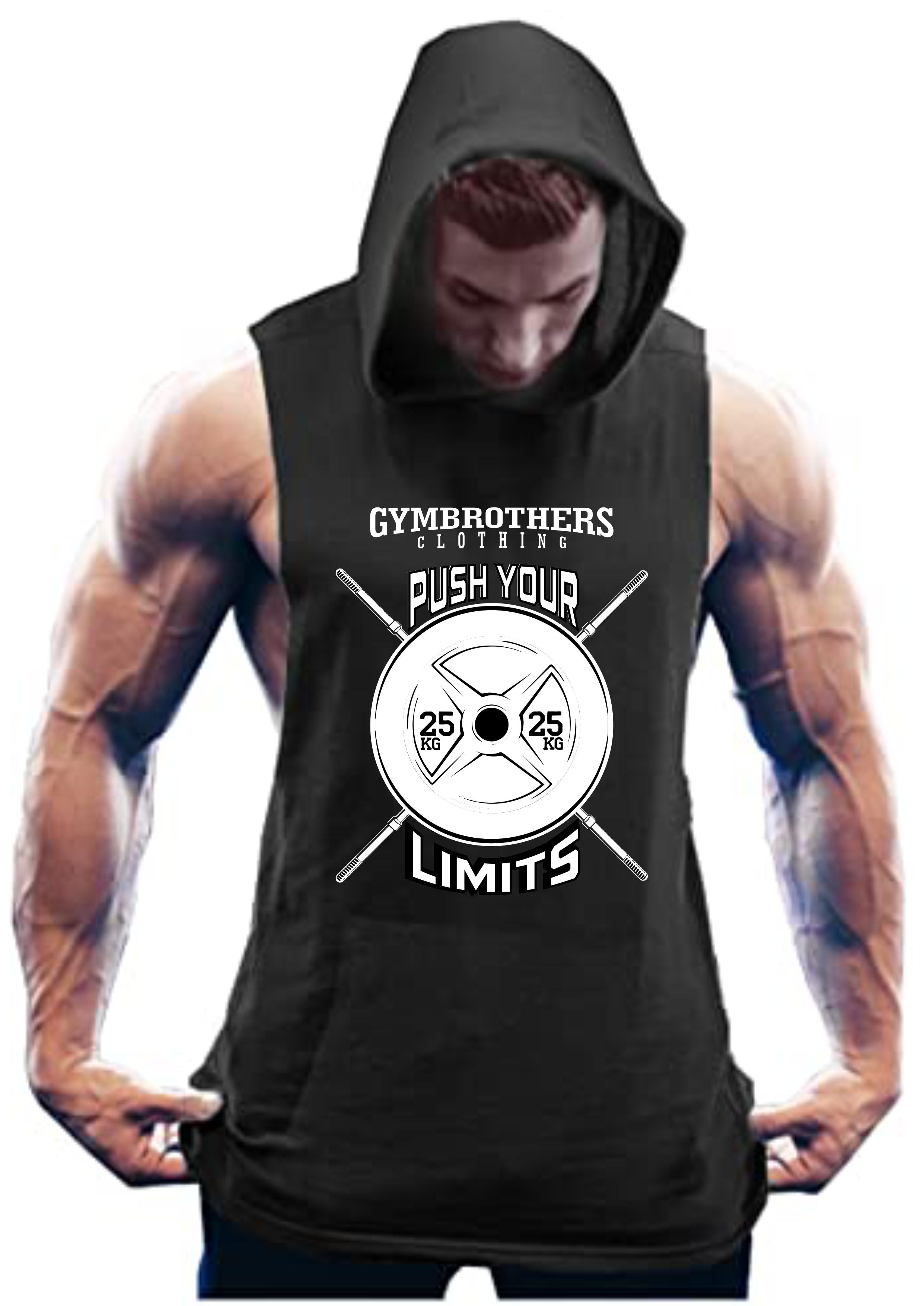 Gymbrothers Push Your Limit Gym  Hoodie (Black)