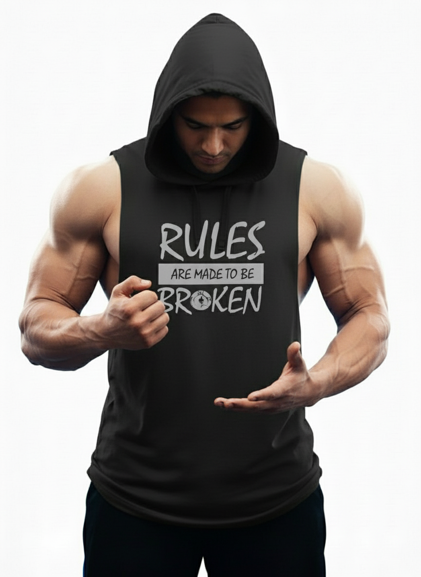 RULES ARE MADE TO BE BROKEN Hoodie for Men (Black)