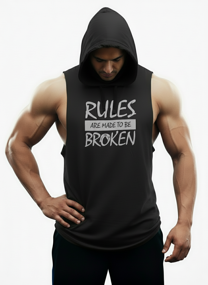 RULES ARE MADE TO BE BROKEN Hoodie for Men (Black)
