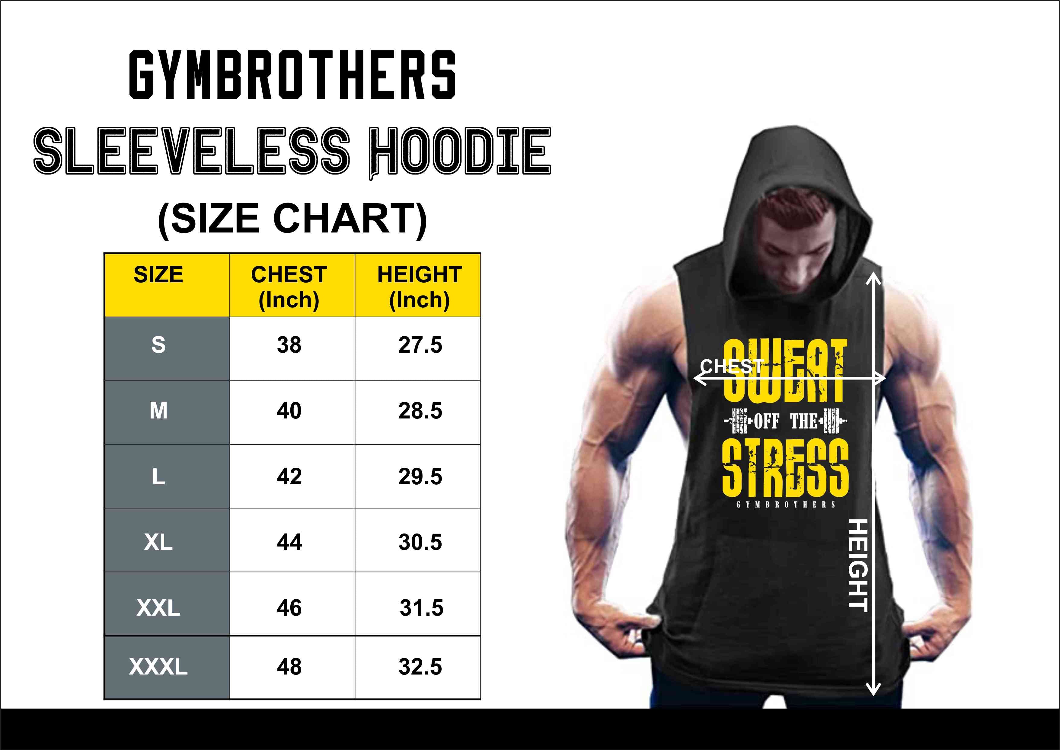 SWEAT OF THE STRESS Hoodie for Men (BLACK)