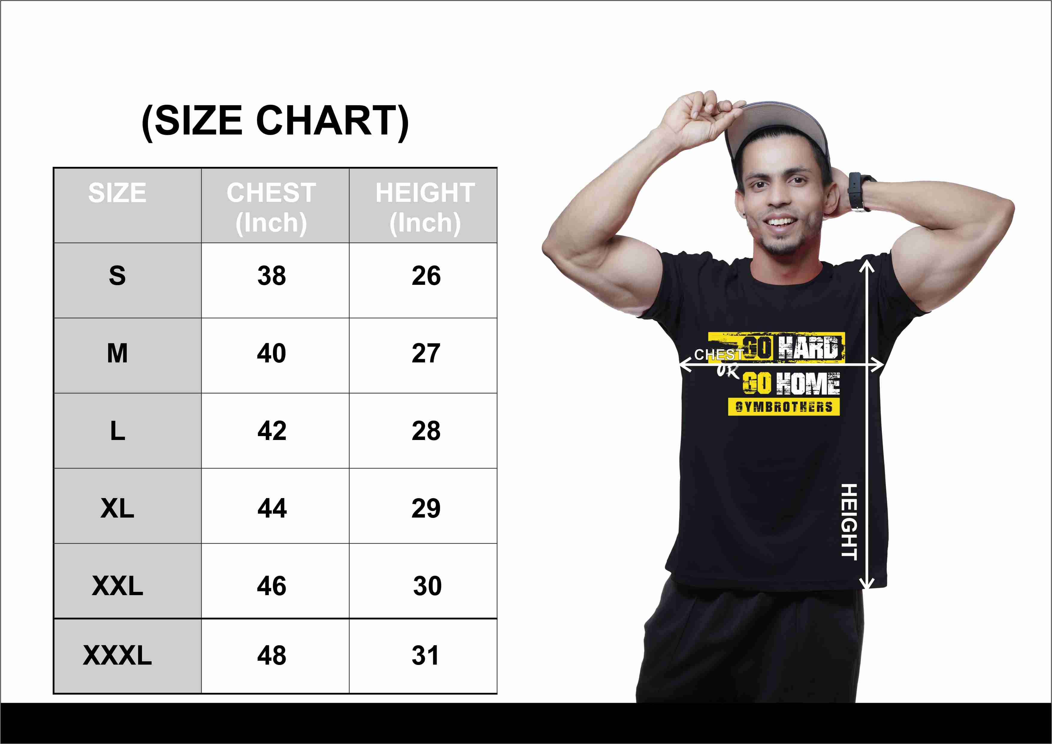 GO HARD OR GO HOME Half Sleeve T-shirt