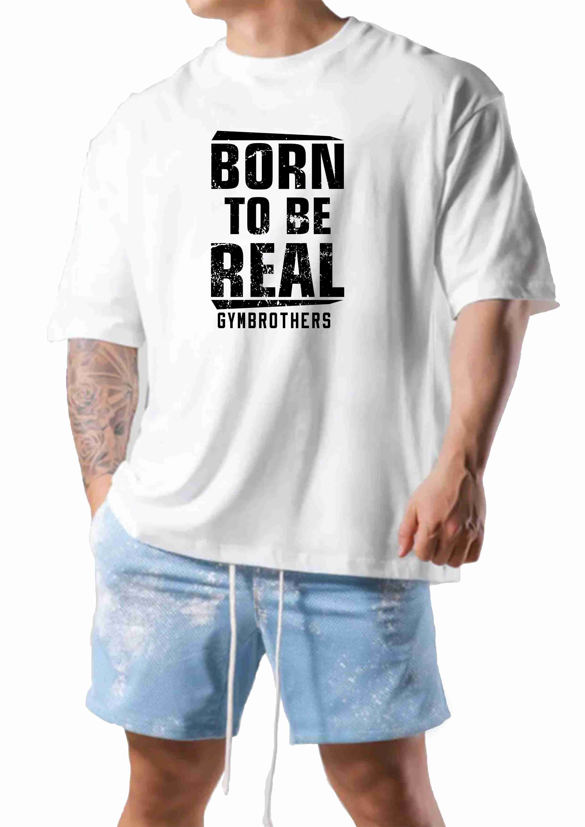 BORN TO BE REAL Oversize T-shirt
