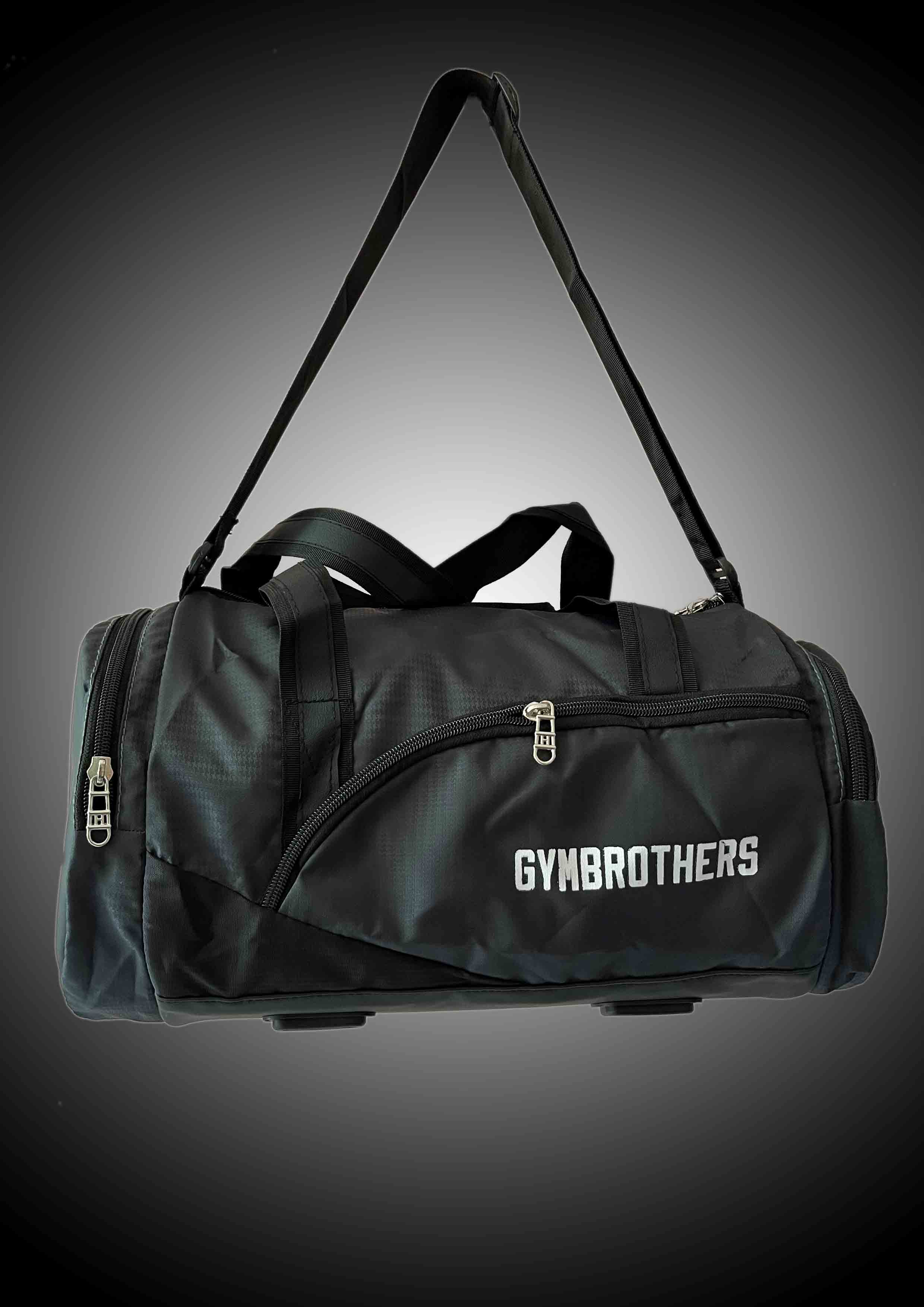 Unisex Grey & Black Colour blocked Gym Training Bag