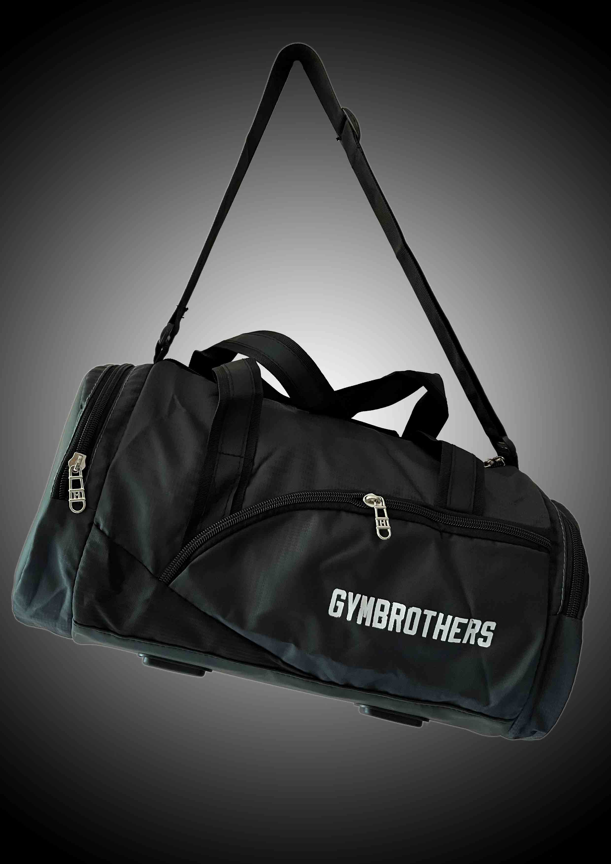 Unisex Grey & Black Colour blocked Gym Training Bag