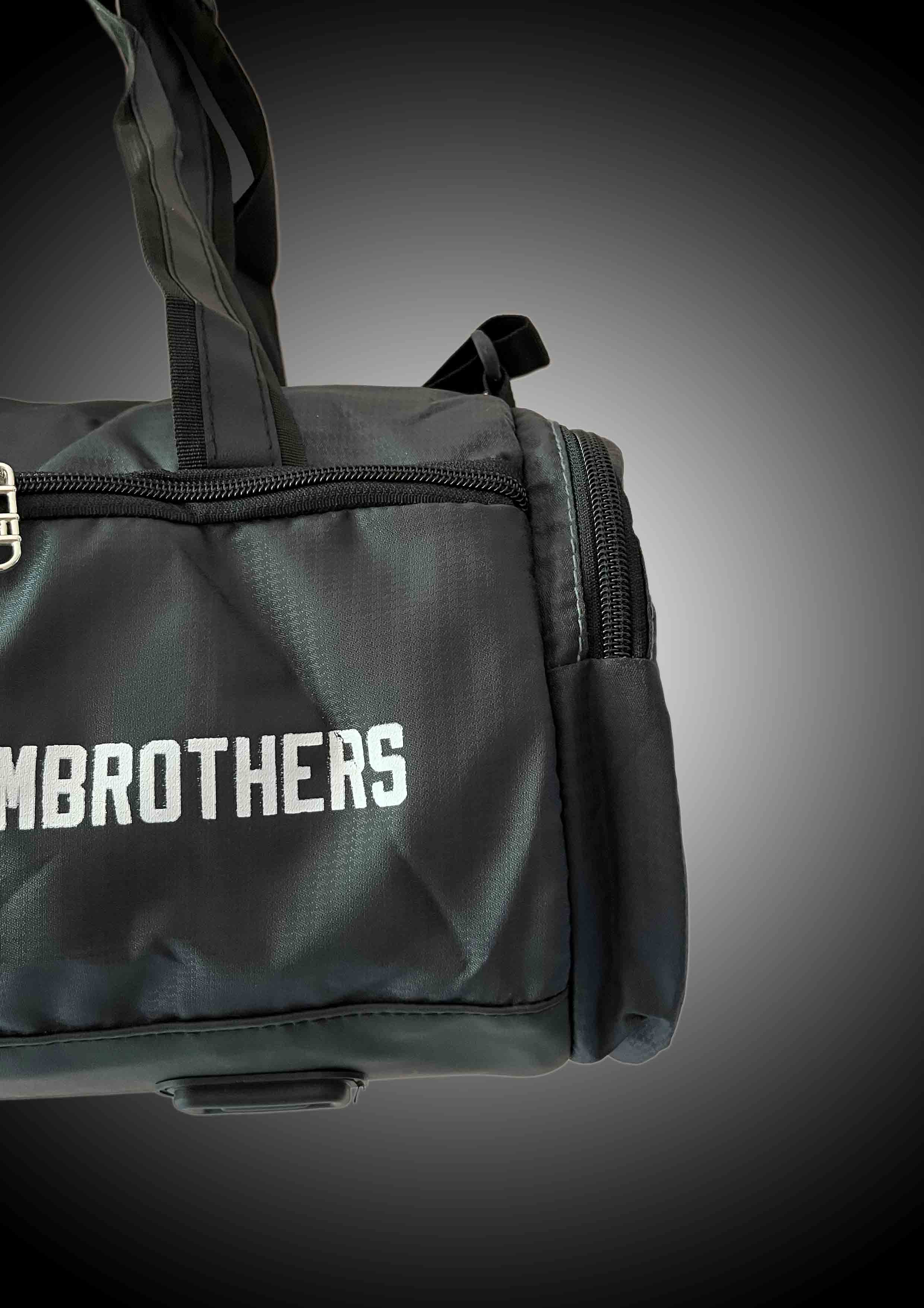 Unisex Grey & Black Colour blocked Gym Training Bag