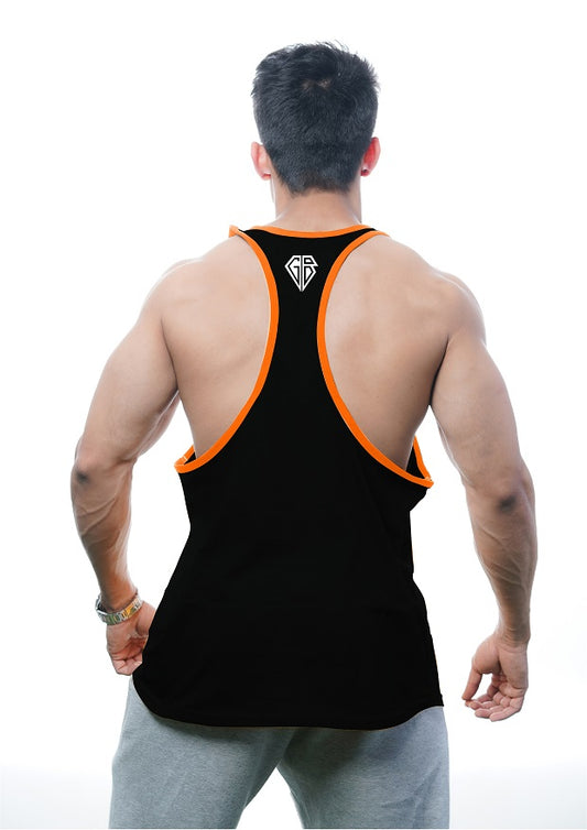 COUNT YOUR REPS Men's Gym Stringer Black