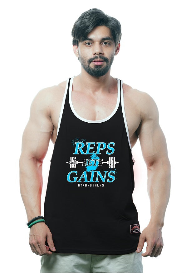 REPS SETS GAINS Gym Stringer