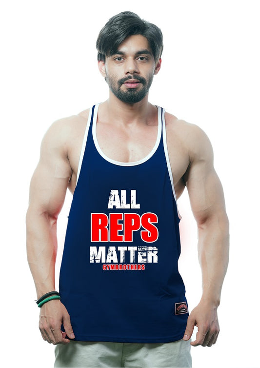 ALL REPS MATTERS Gym Stringer for Men