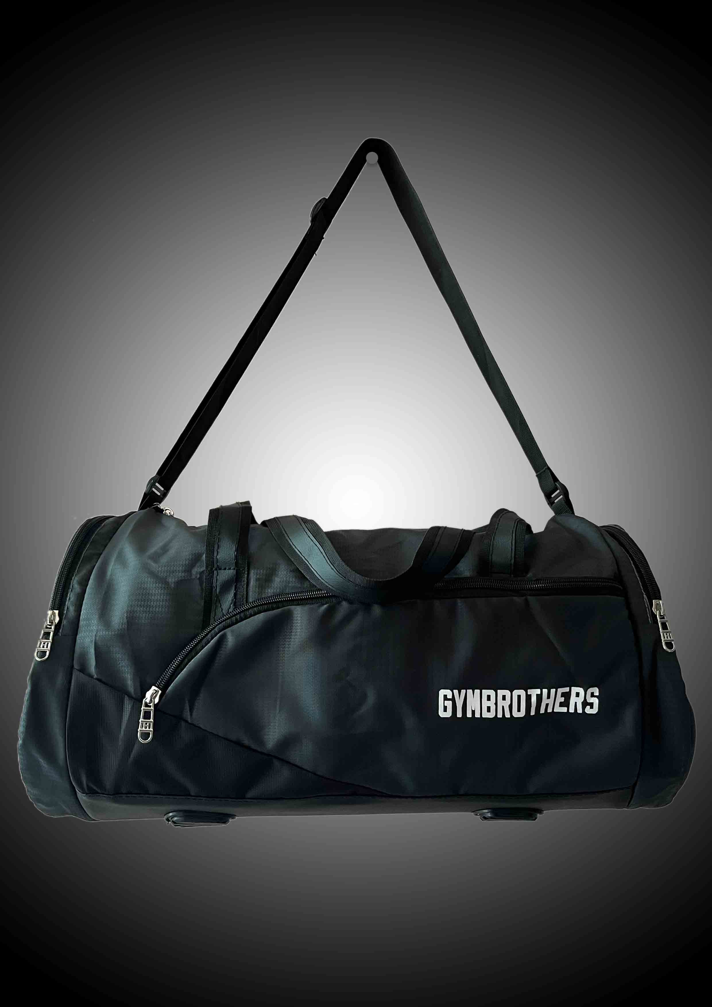 Unisex Grey & Black Colour blocked Gym Training Bag (Large)