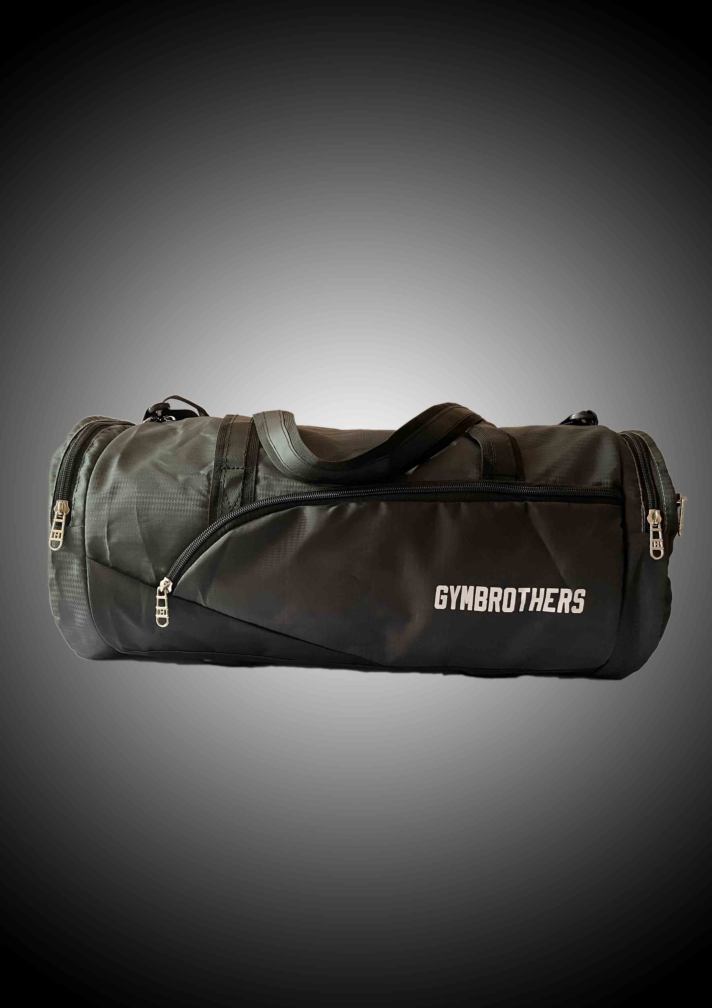 Unisex Grey & Black Colour blocked Gym Training Bag (Large)