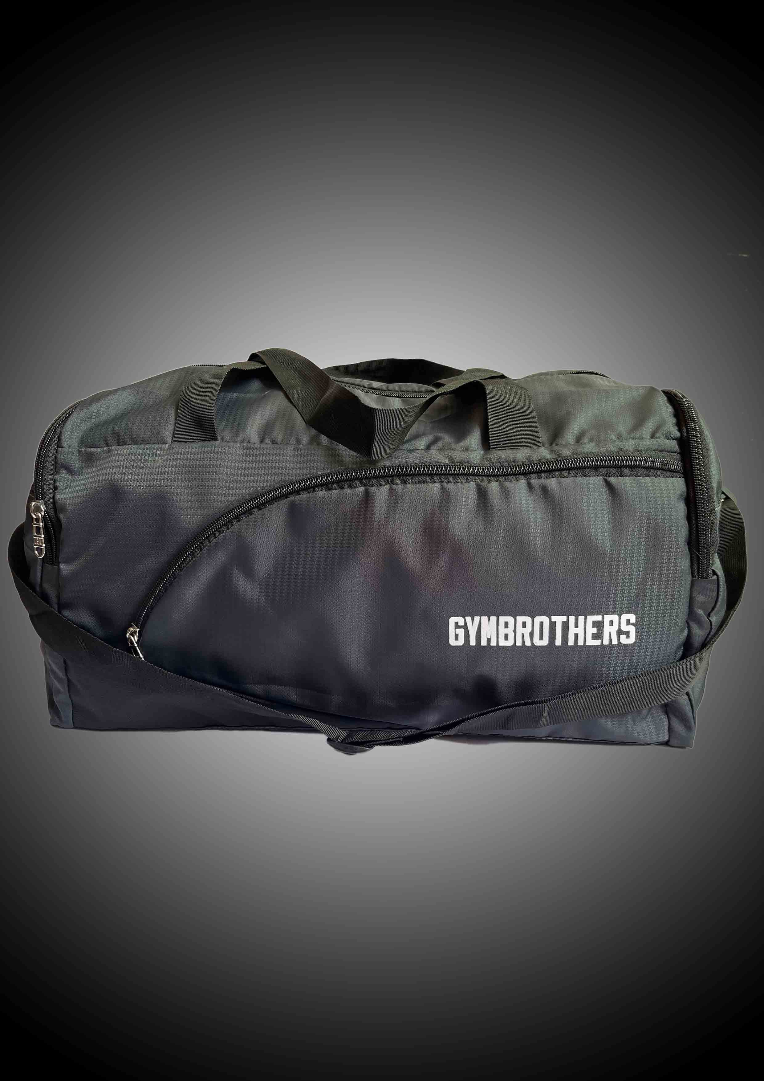 Unisex Grey & Black Colour blocked Gym Training Bag (Large)