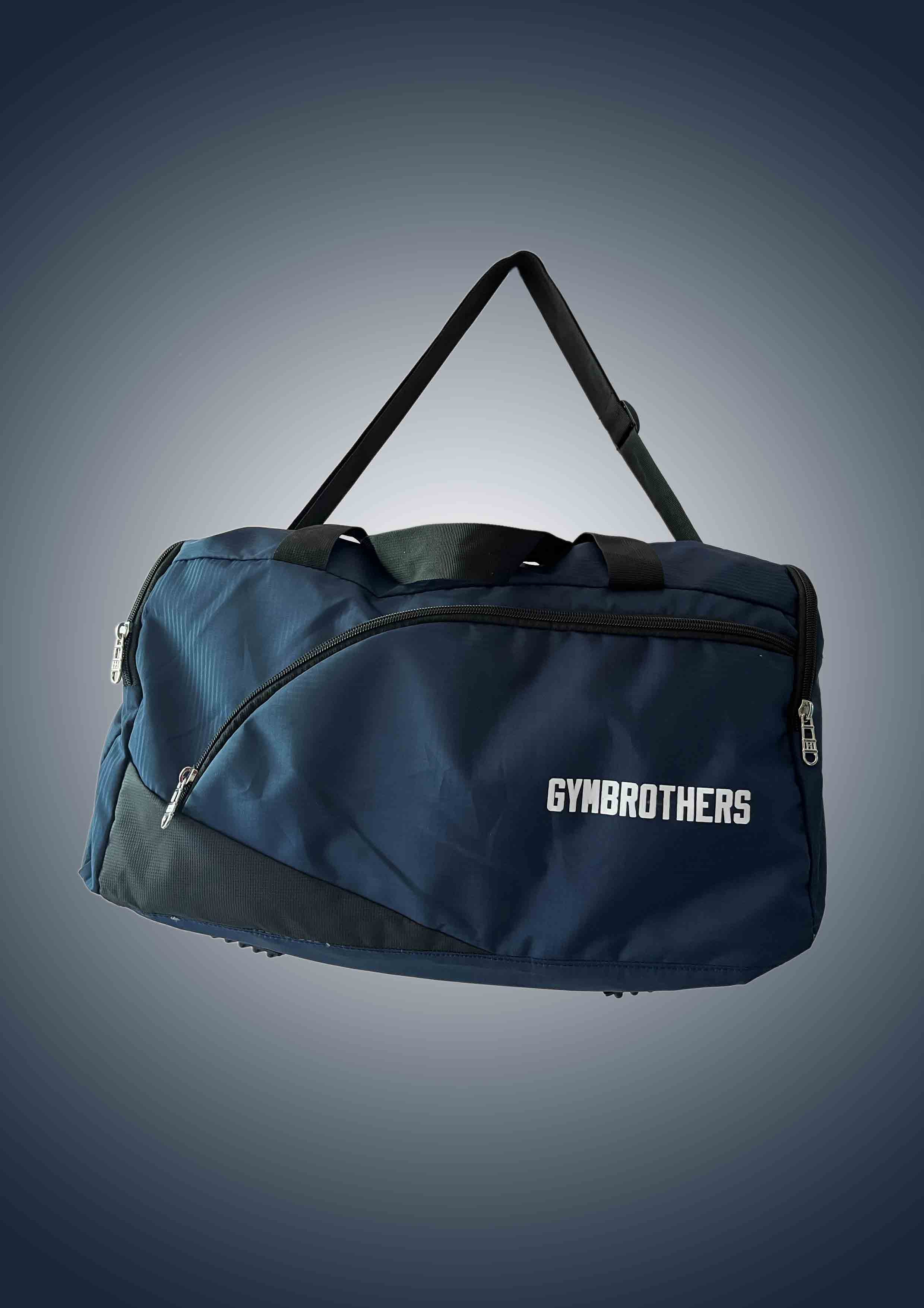 Unisex Navy Blue & Black Colour blocked Gym Training Bag(large)