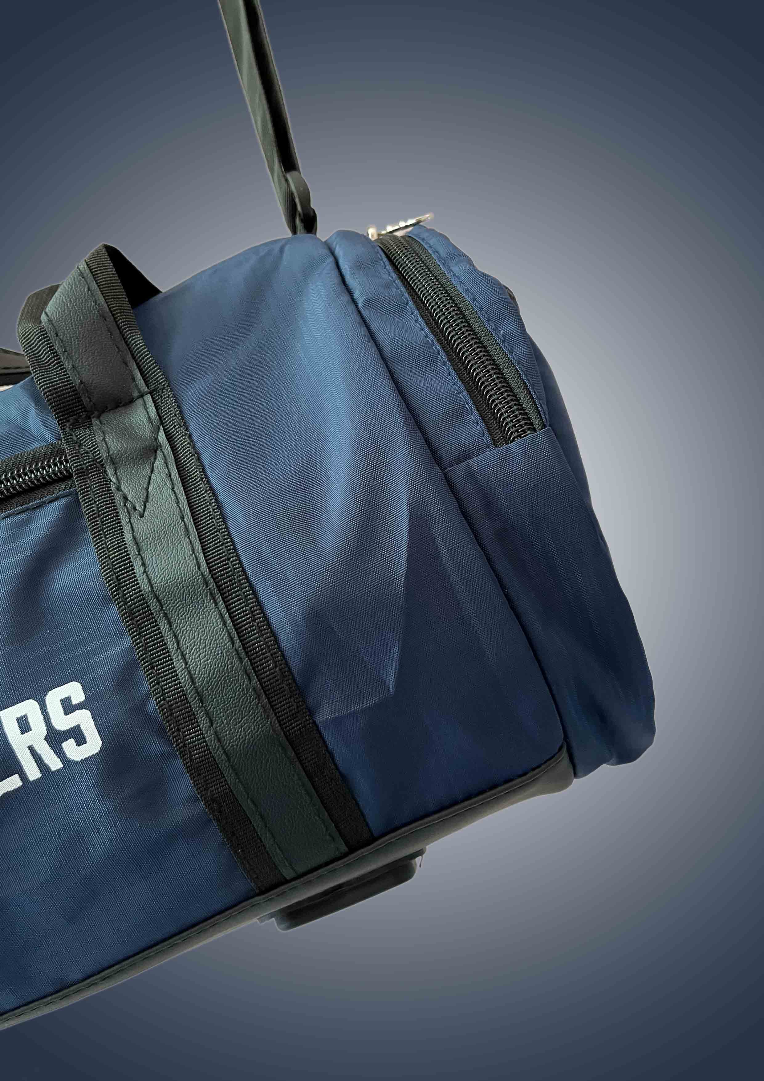 Unisex Navy Blue & Black Colour blocked Gym Training Bag