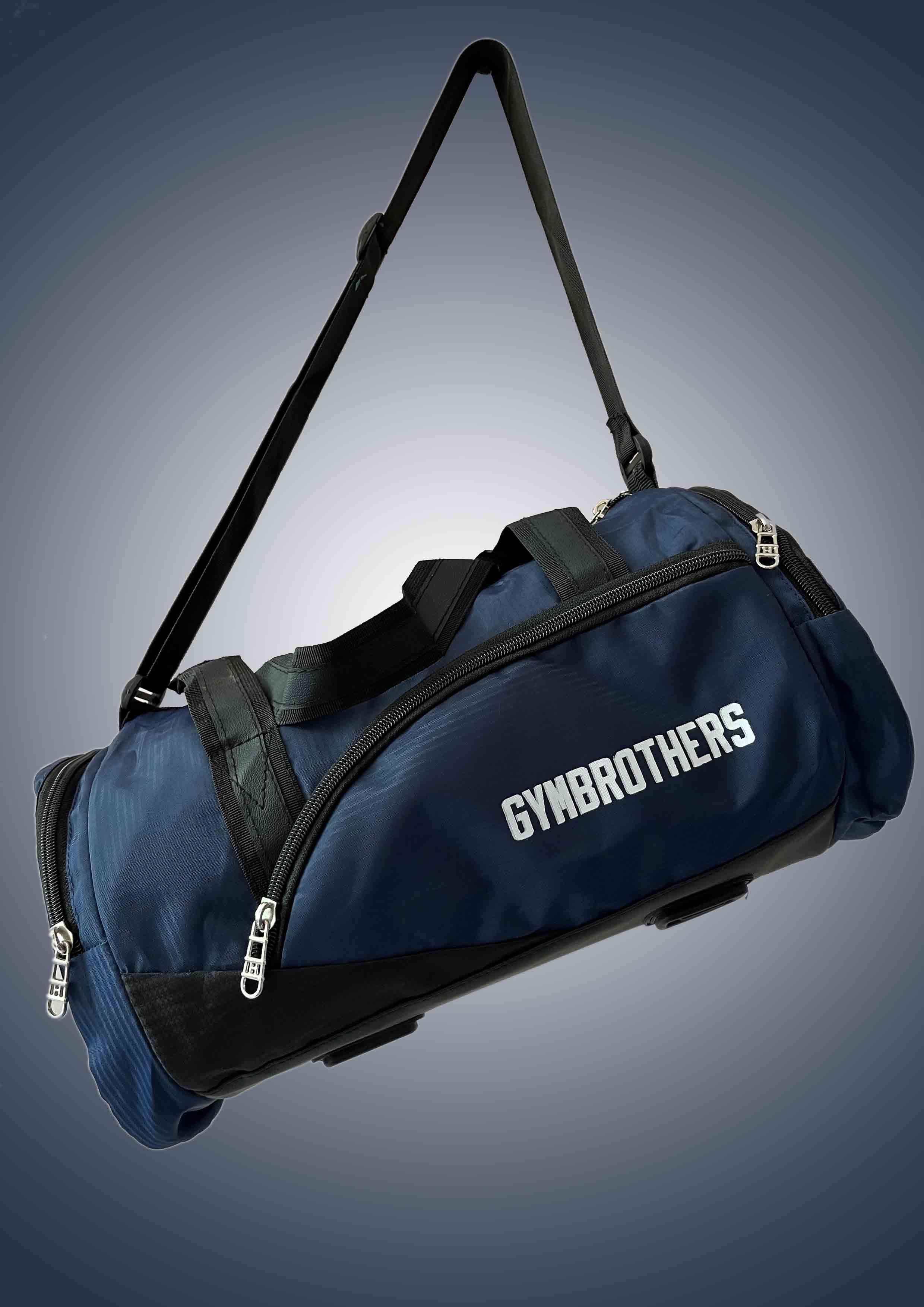 Unisex Navy Blue & Black Colour blocked Gym Training Bag