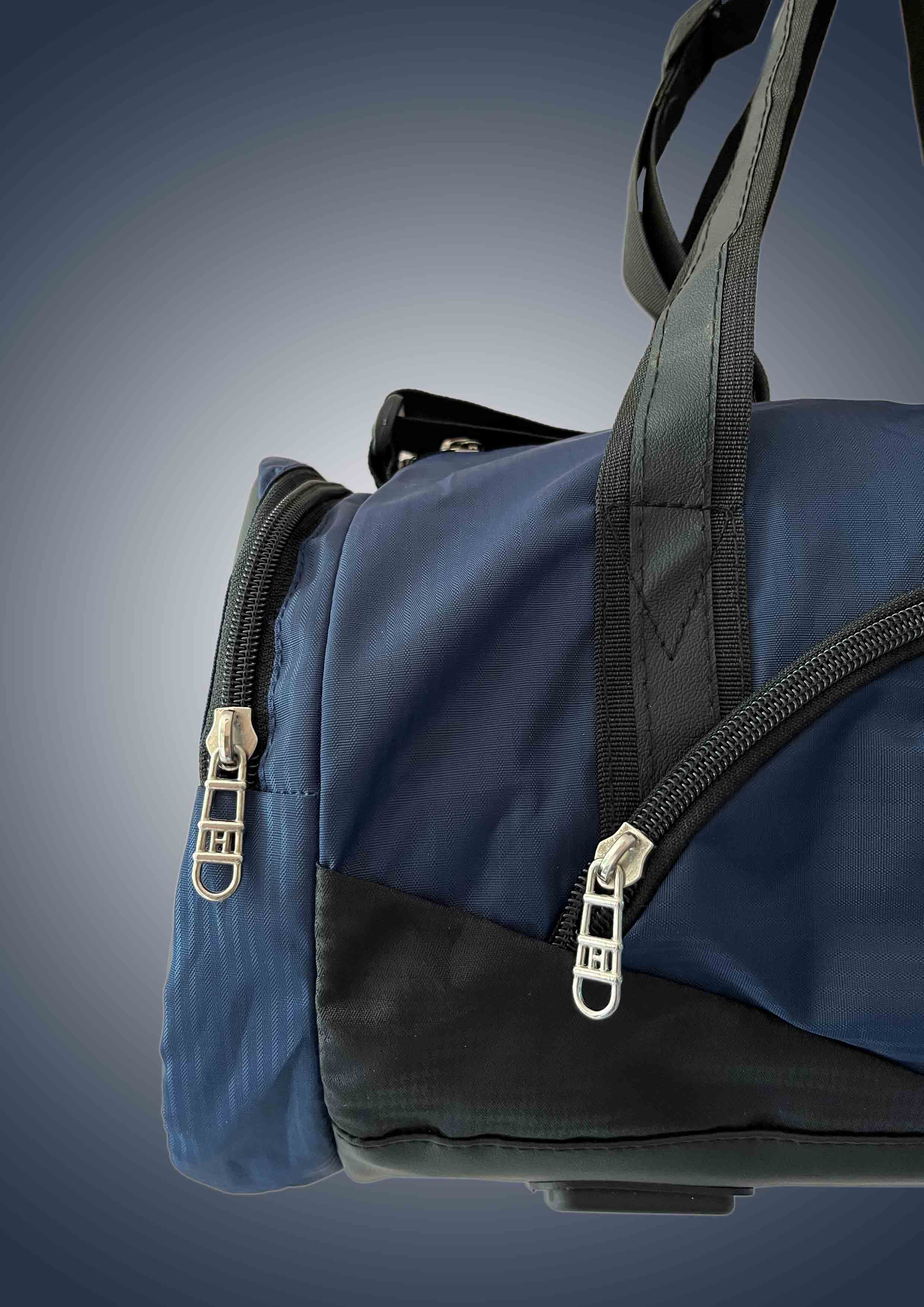 Unisex Navy Blue & Black Colour blocked Gym Training Bag