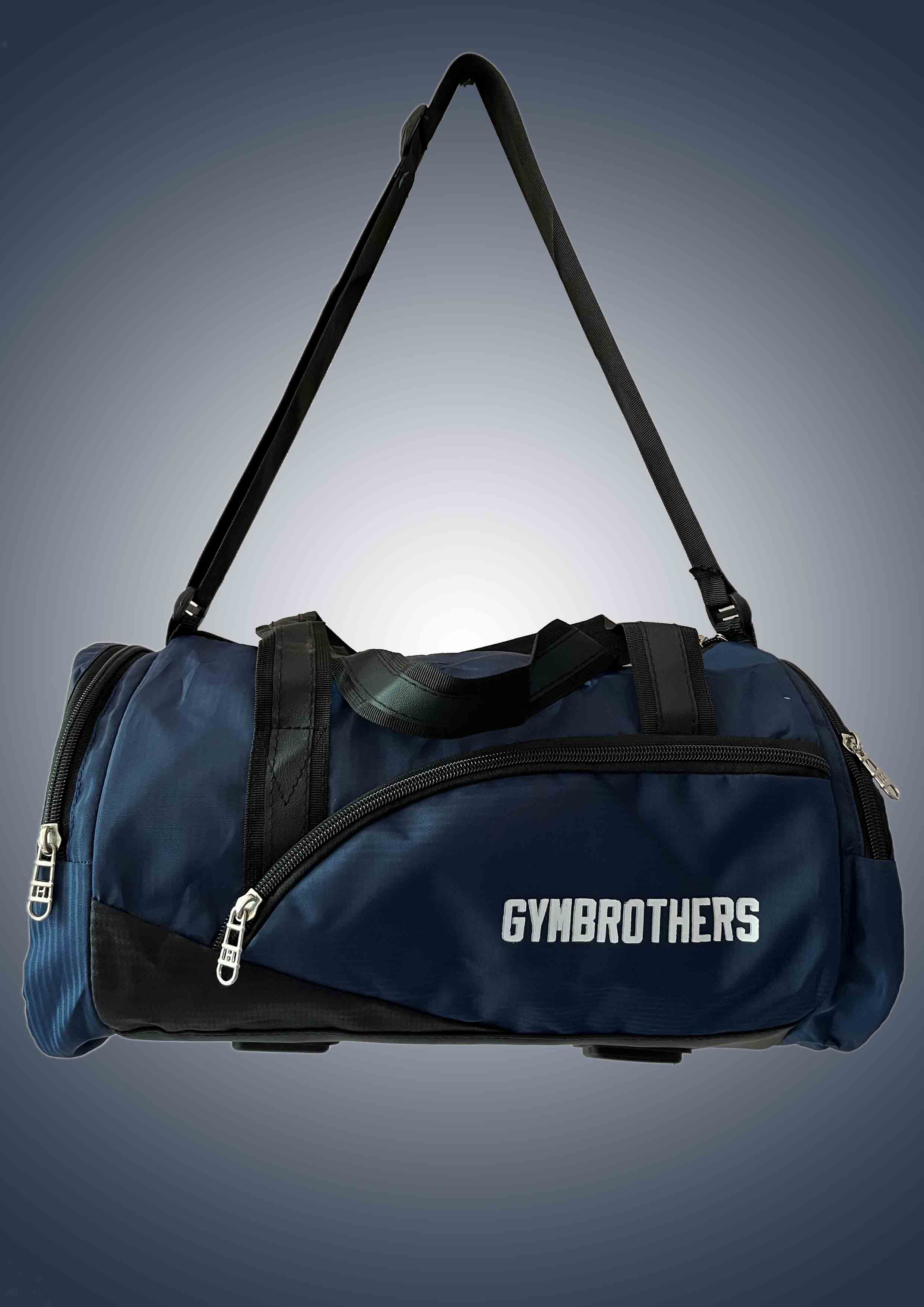Unisex Navy Blue & Black Colour blocked Gym Training Bag