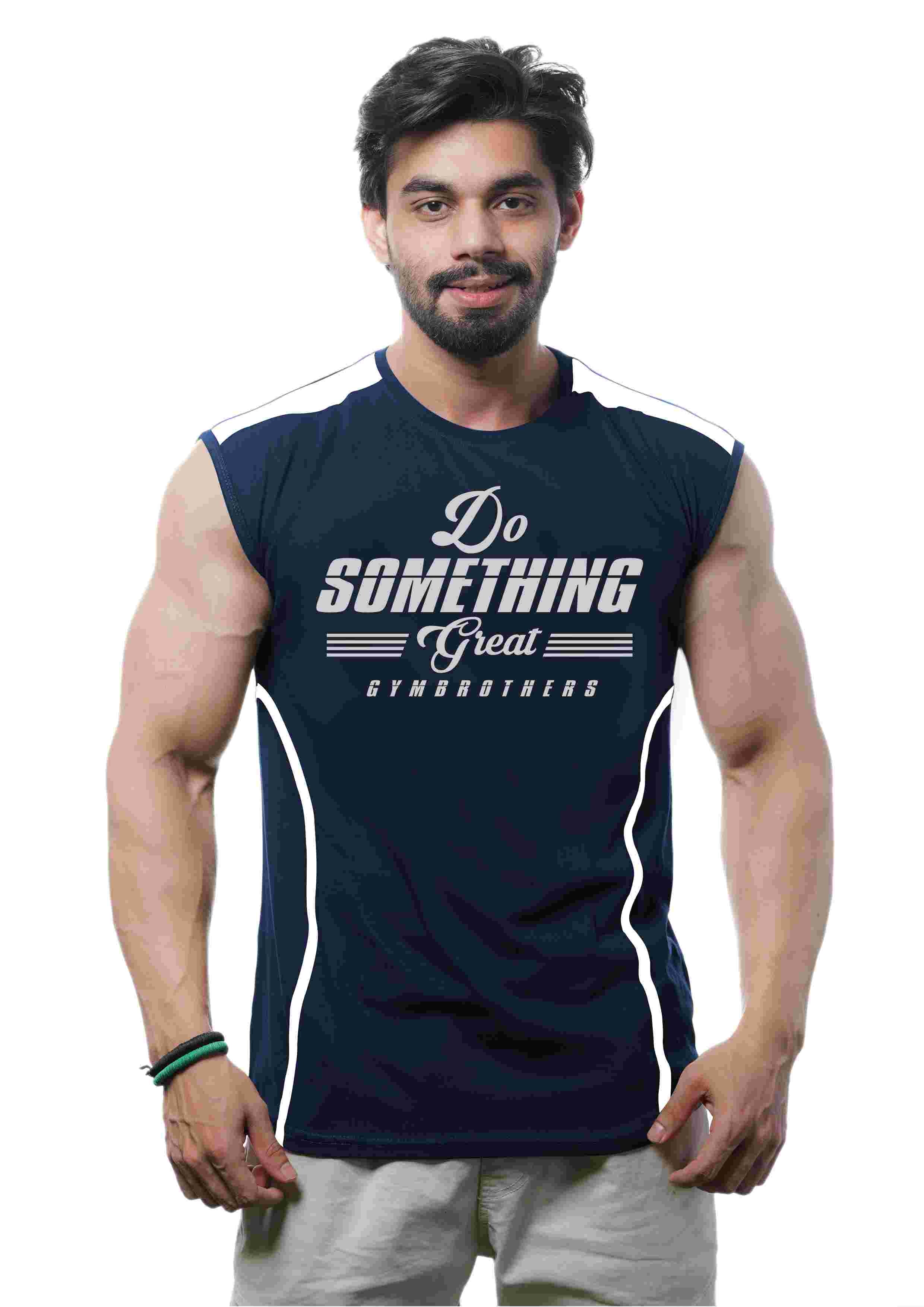 DO SOMETHING GREAT Striped Tank Top Vest