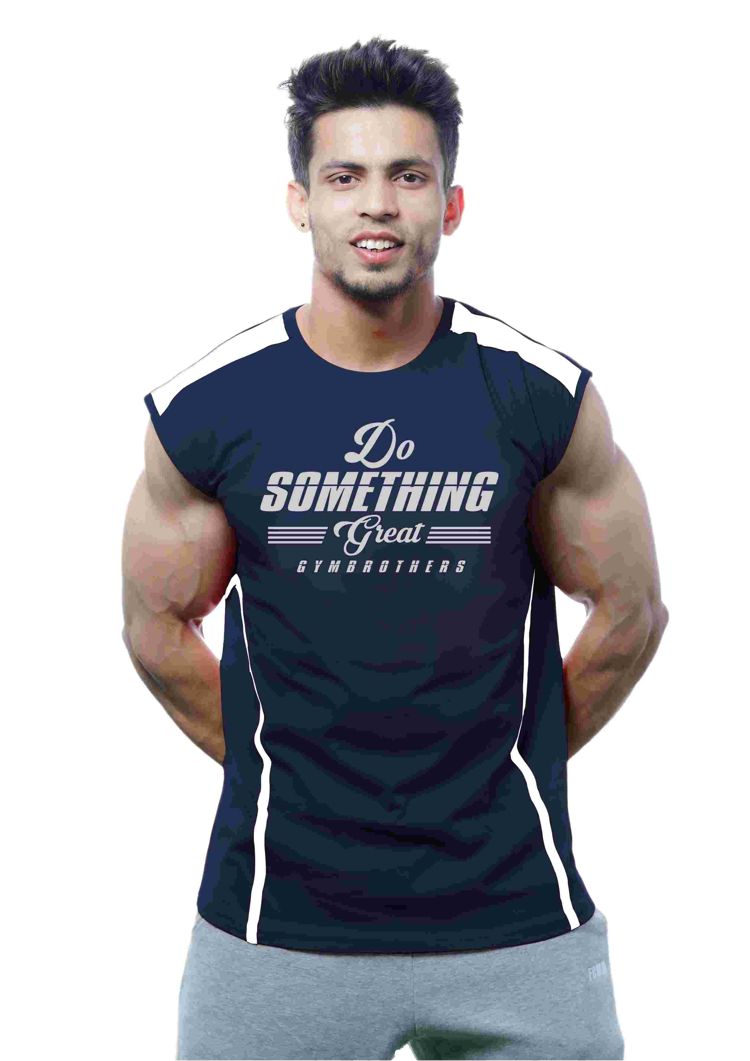 DO SOMETHING GREAT Striped Tank Top Vest