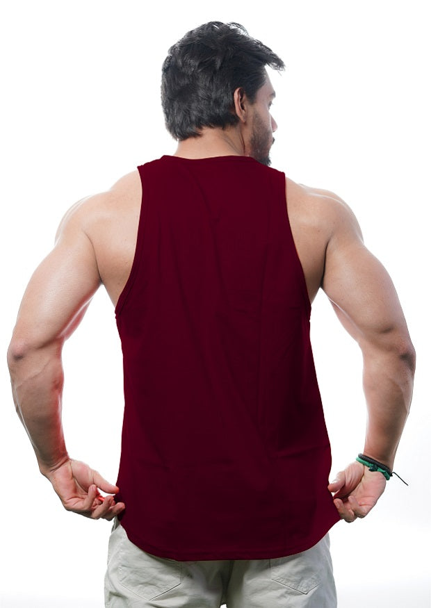 HUSTLE HARD Deep Cut Tank Top Stringer