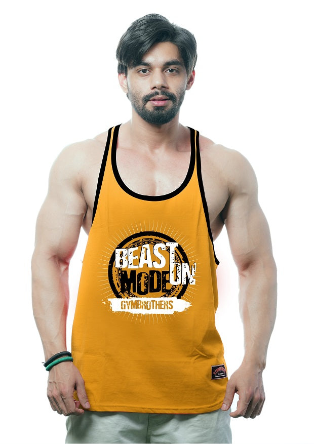 BEAST MODE ON Men's Gym Stringer