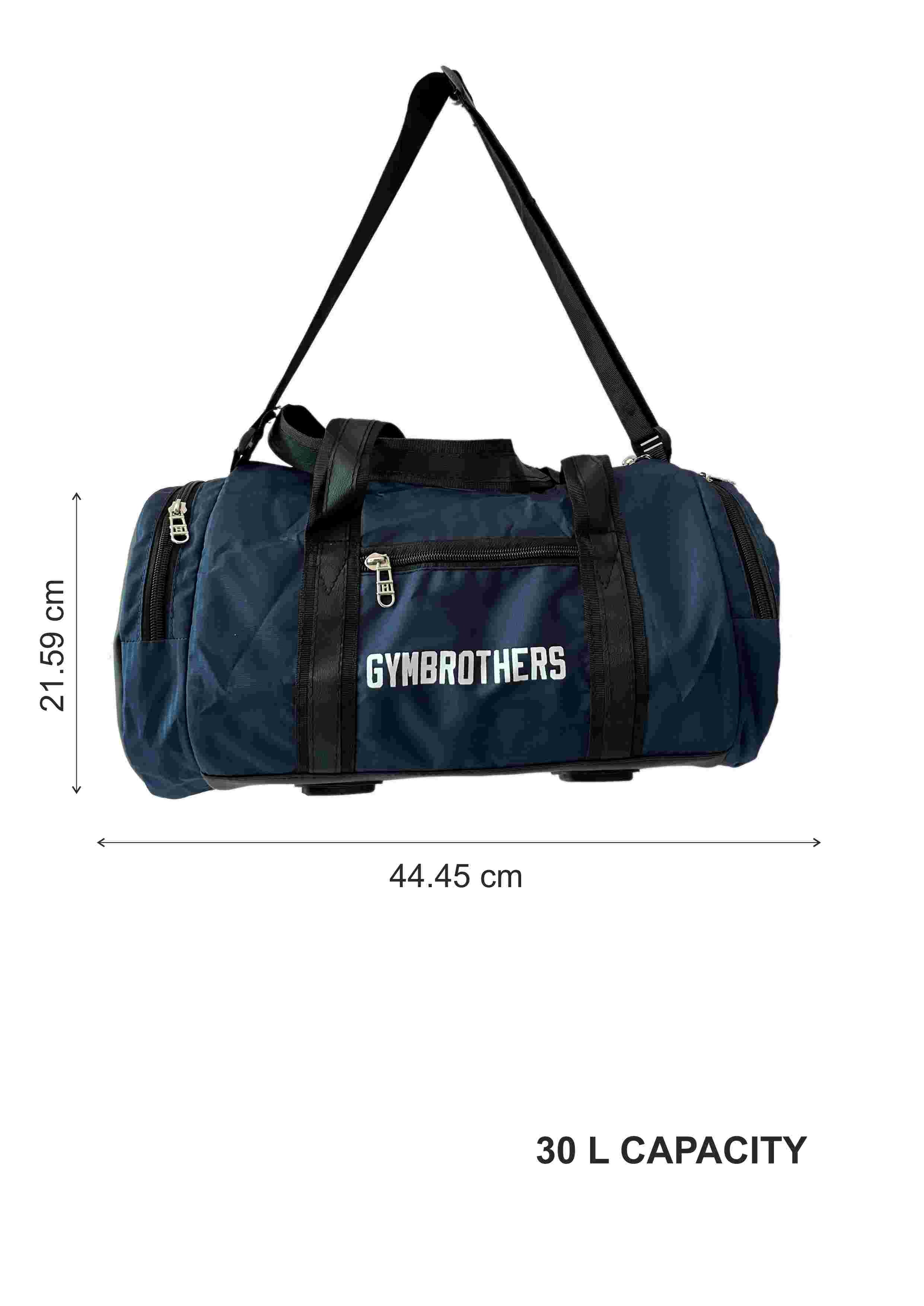 Unisex Navy Blue & Black Colour blocked Gym Training Bag