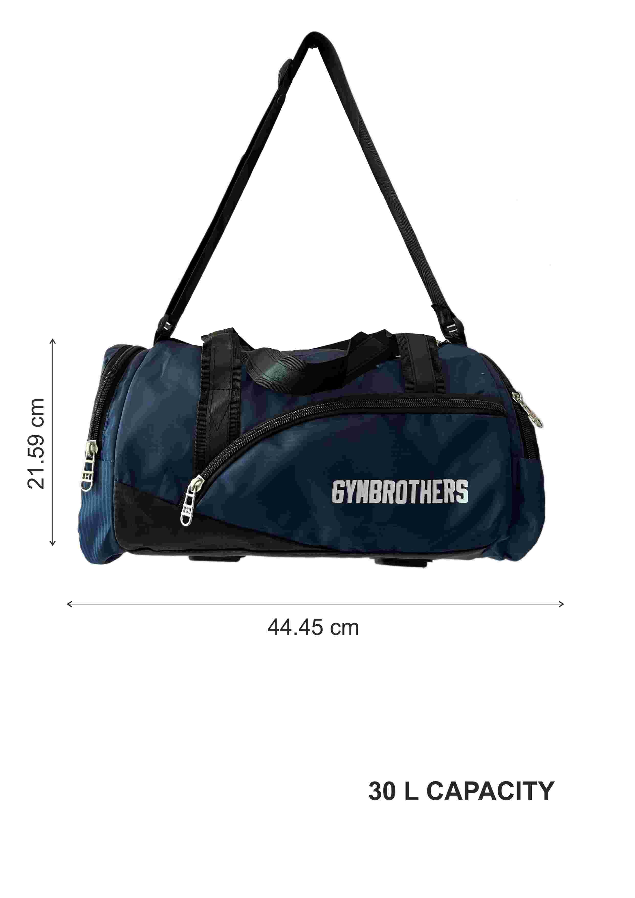 Unisex Navy Blue & Black Colour blocked Gym Training Bag