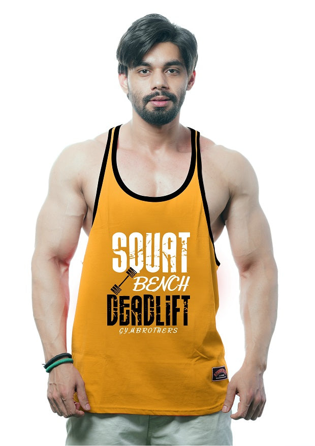 SQUAT BENCH DEADLIFT Men's Gym Stringer