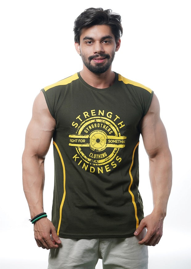 STRENGTH Striped Tank Top for Men