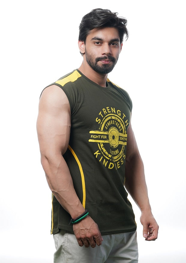 STRENGTH Striped Tank Top for Men